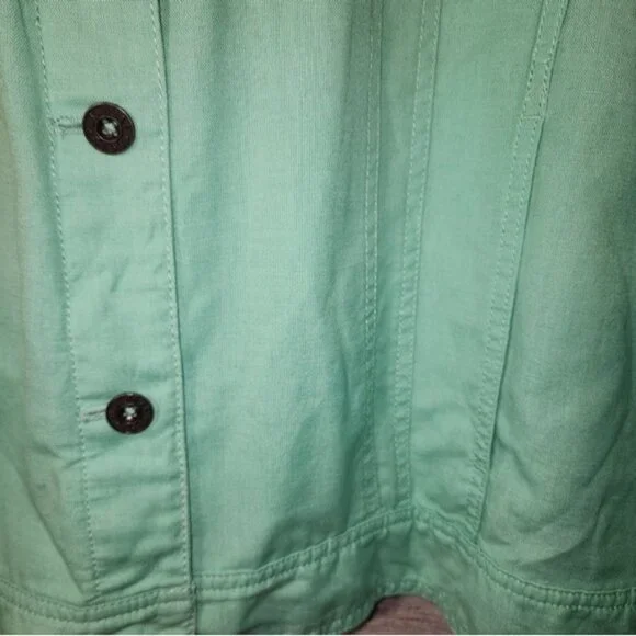 L.L. Bean Linen Blend Green Jacket 3X Plus - Picture 4 of 6